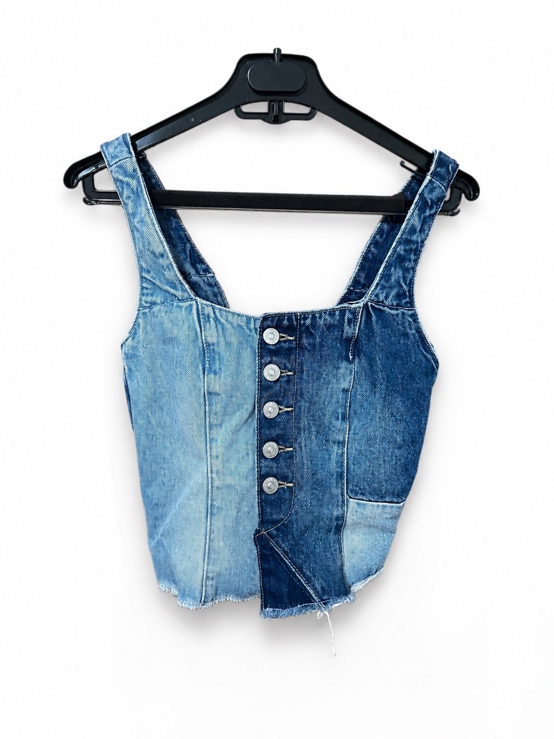 Zara Patchwork Denim Corset