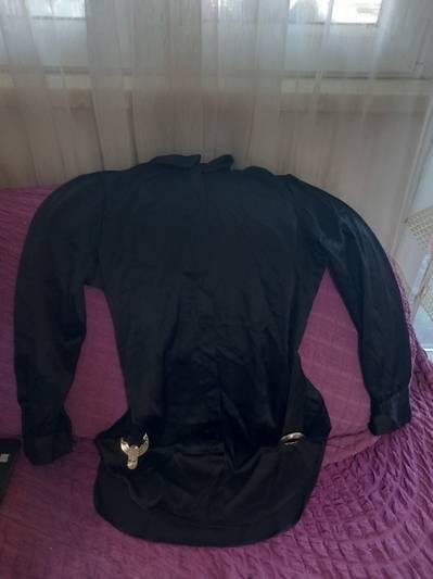 Crna satenska dolga kosula od New Yorker