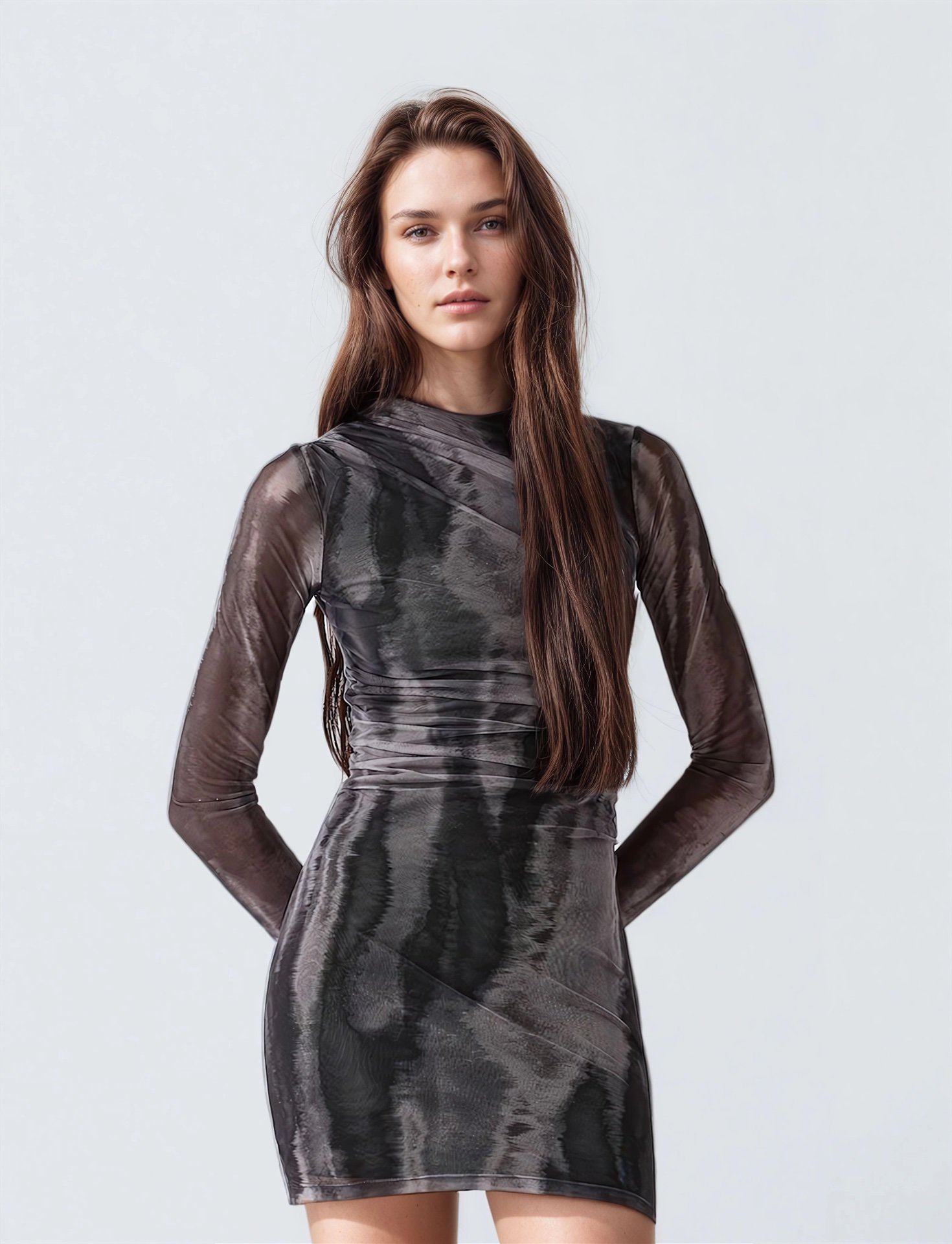 Midnight Marble Dress