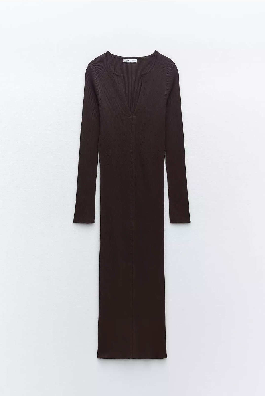 FITTED KNIT DRESS WITH HOOK-AND-EYES