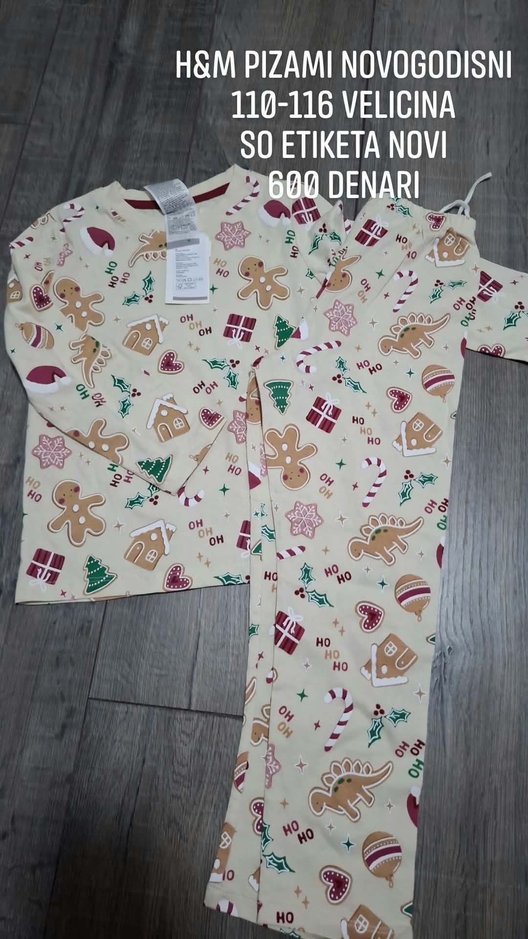 H&M Pizami Novogodisni 110/116