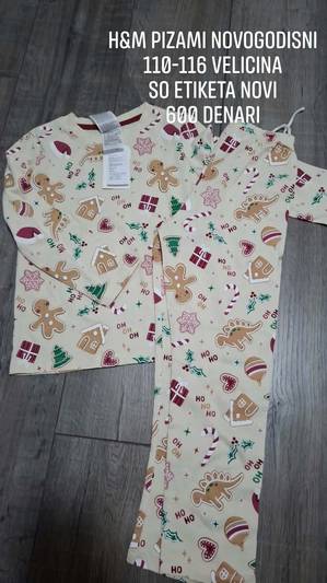 H&M Pizami Novogodisni 110/116