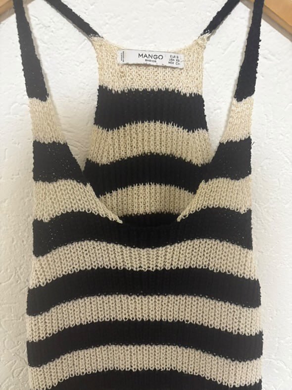 Mango B&W фустан на прерамки - 3