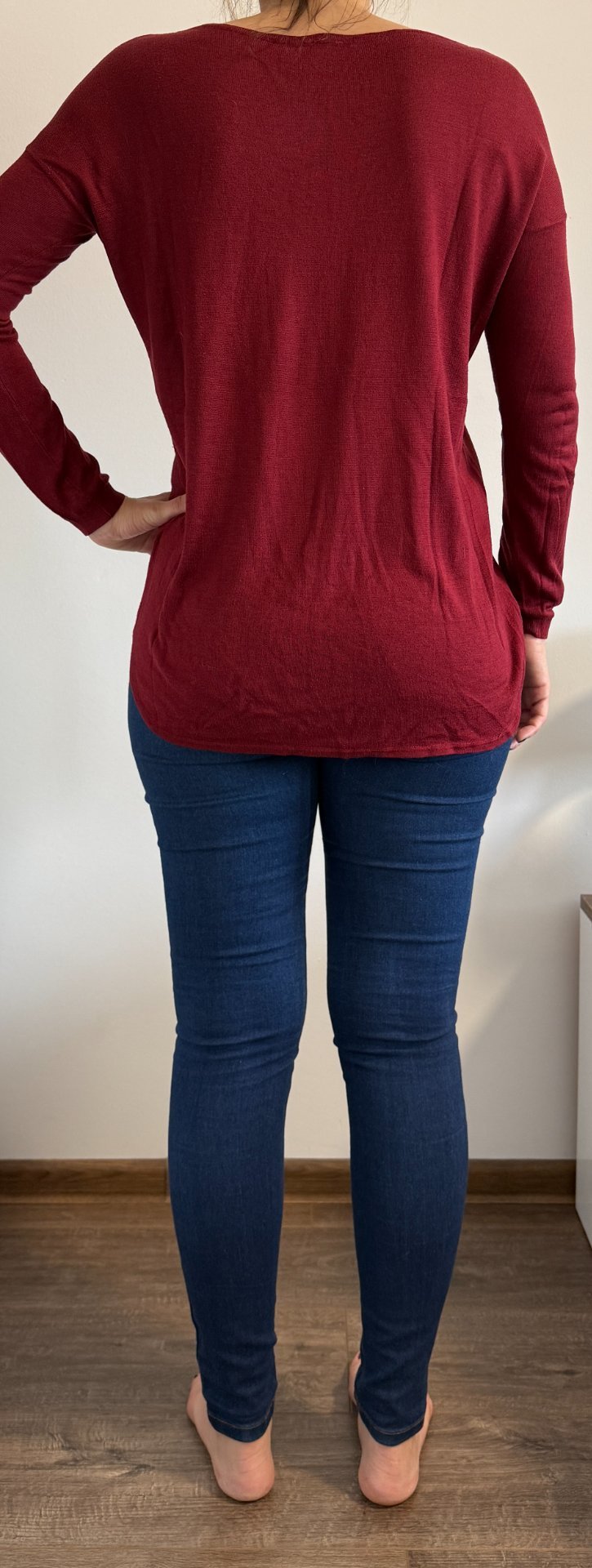 Bordo bluza tenka pletka HandM - 3