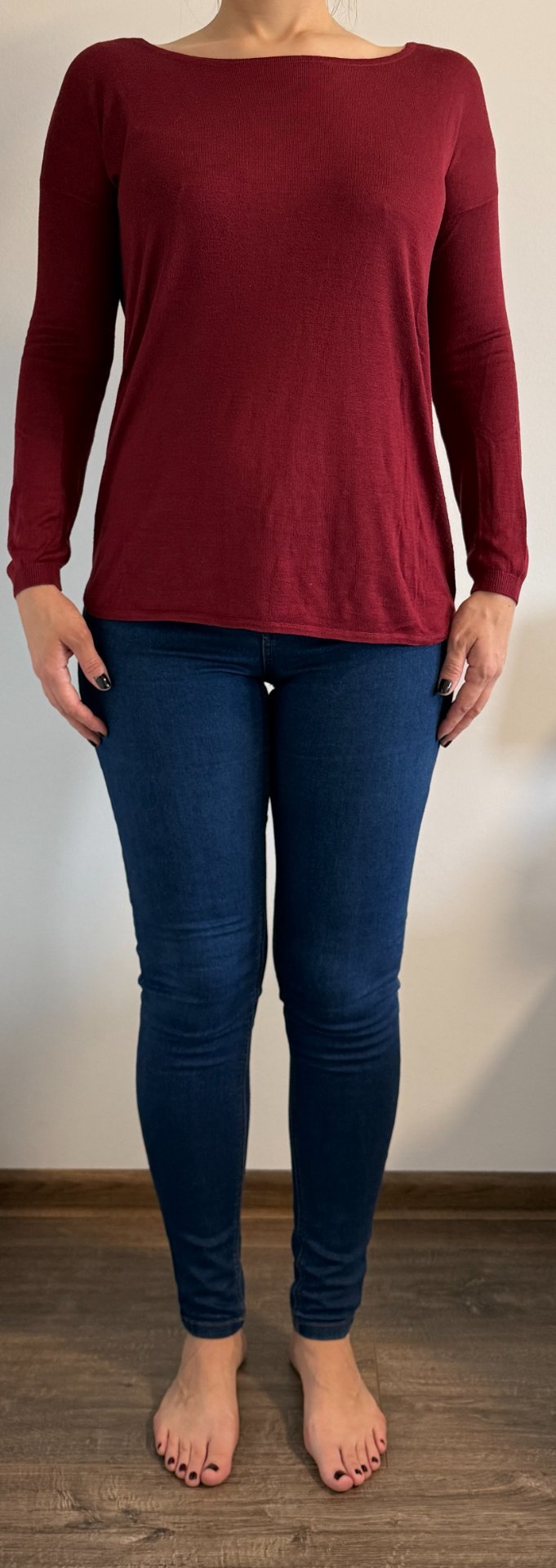 Bordo bluza tenka pletka HandM - 2