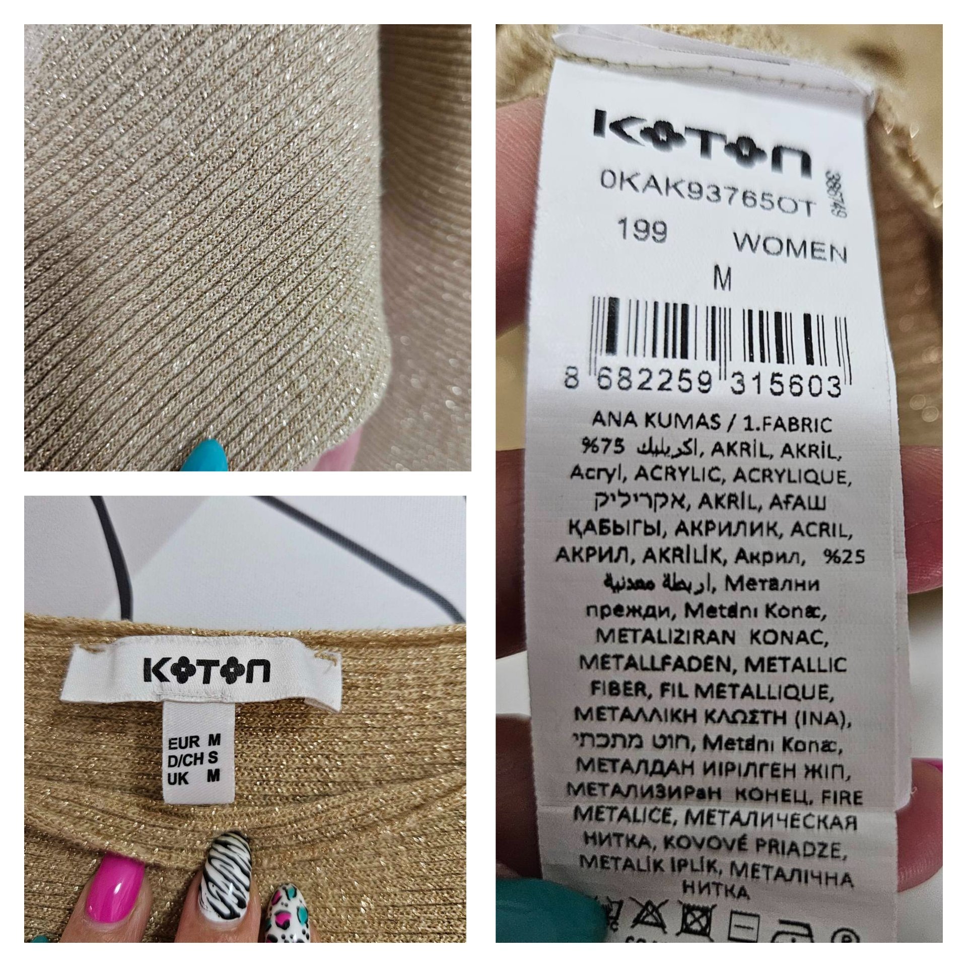 Koton zlatesta konchana bluza M/L - 5