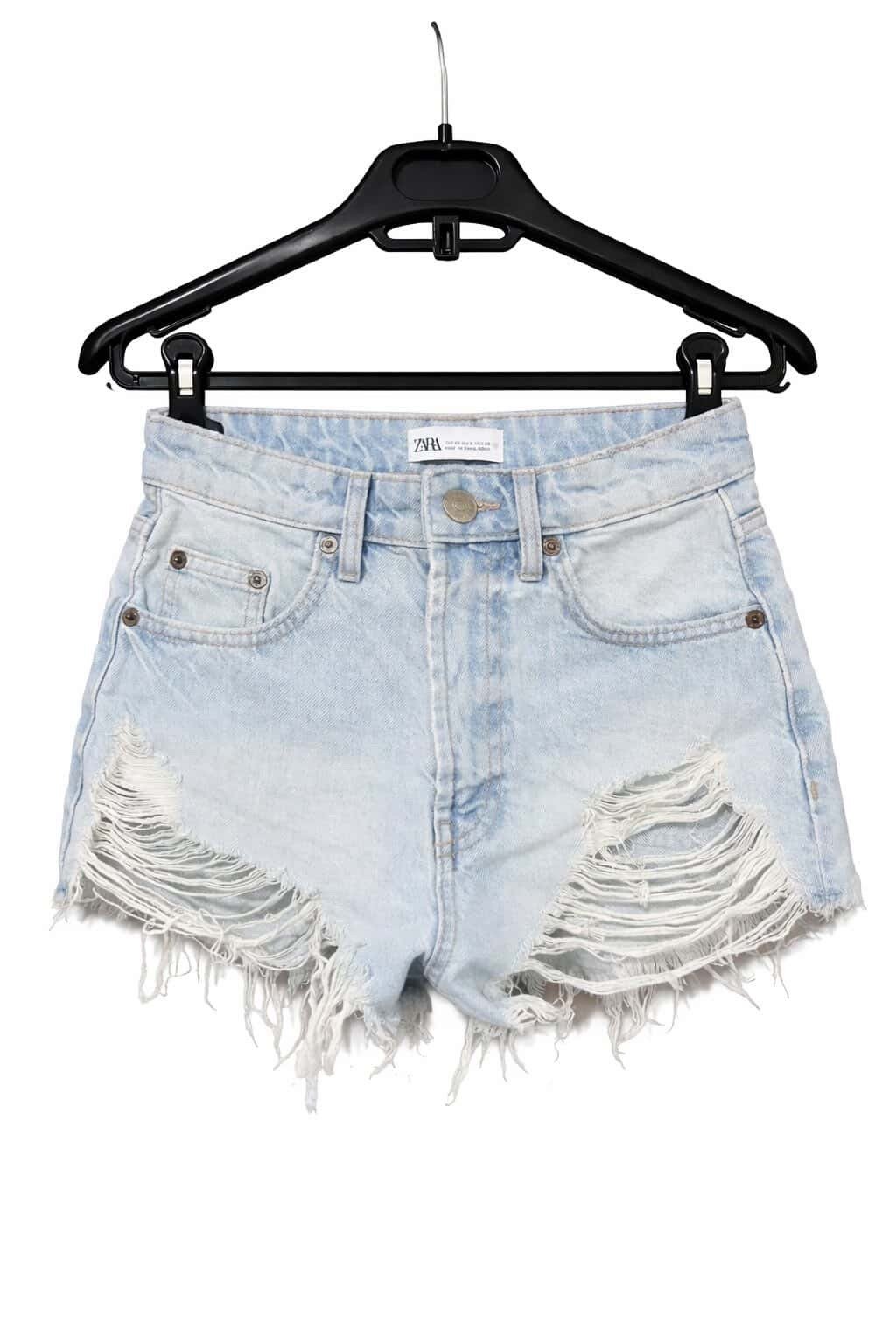 Zara Light Wash Denim Short