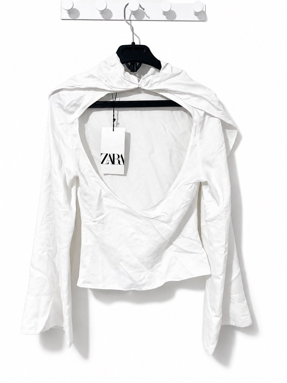Zara Satin Open Back Shirt - 2