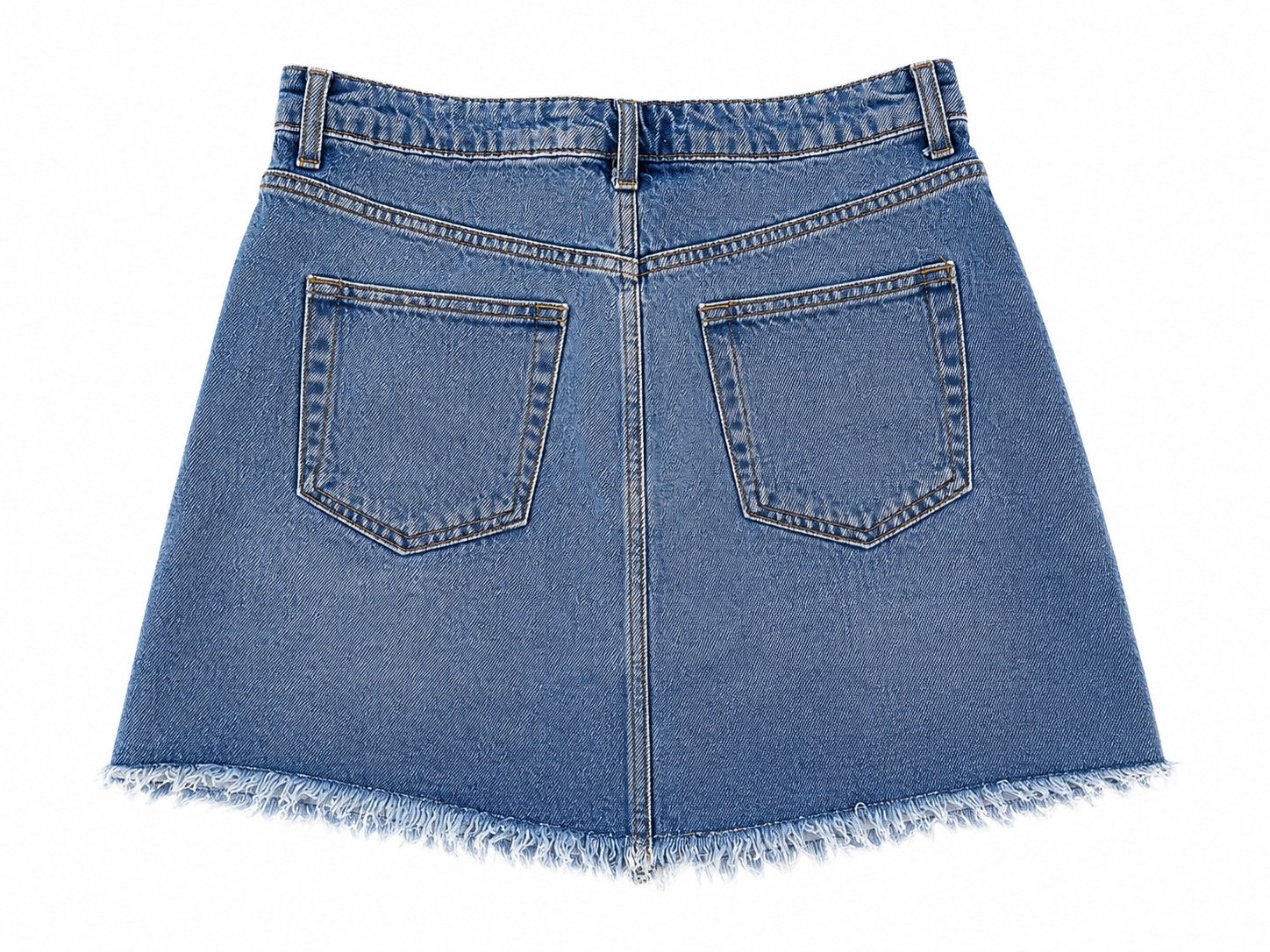 ZARA Denim здолниште со везени цветови - 2