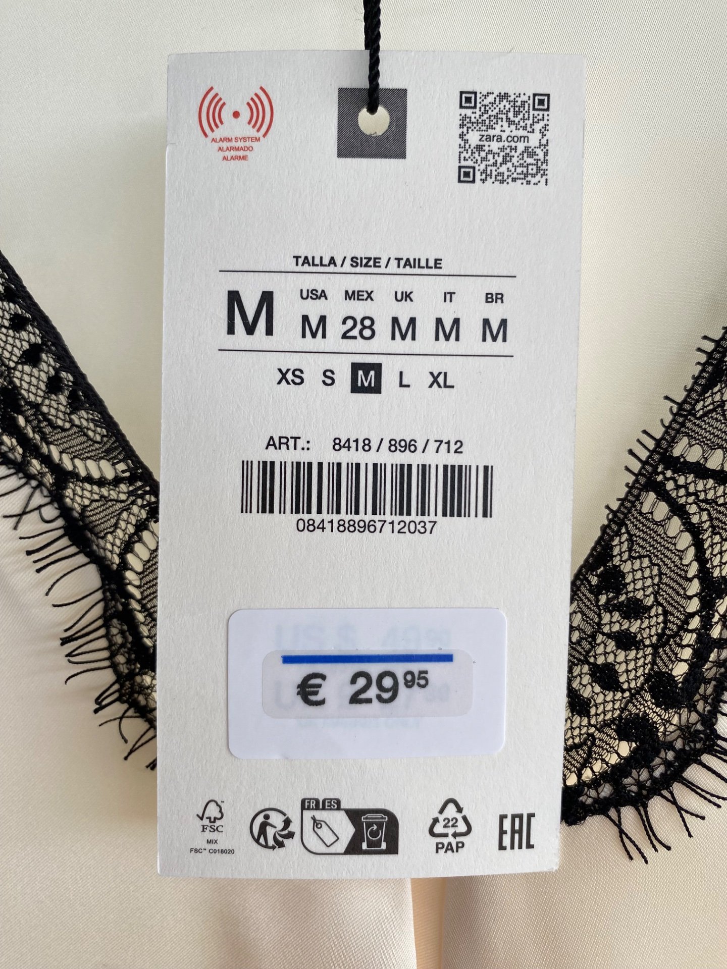 НОВО СО ЕТИКЕТА! ZARA Сатенска Блуза со Чипка ✨ (Достапна во XS, S, M, L) - 4