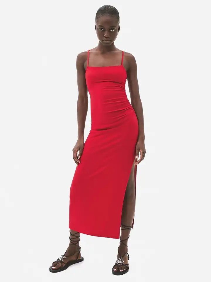 Bershka crven fustan