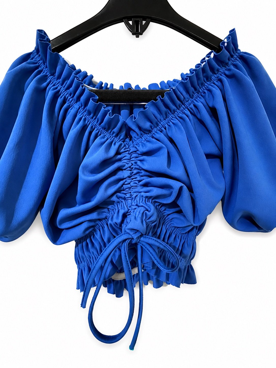 Blue Off-shoulder Top