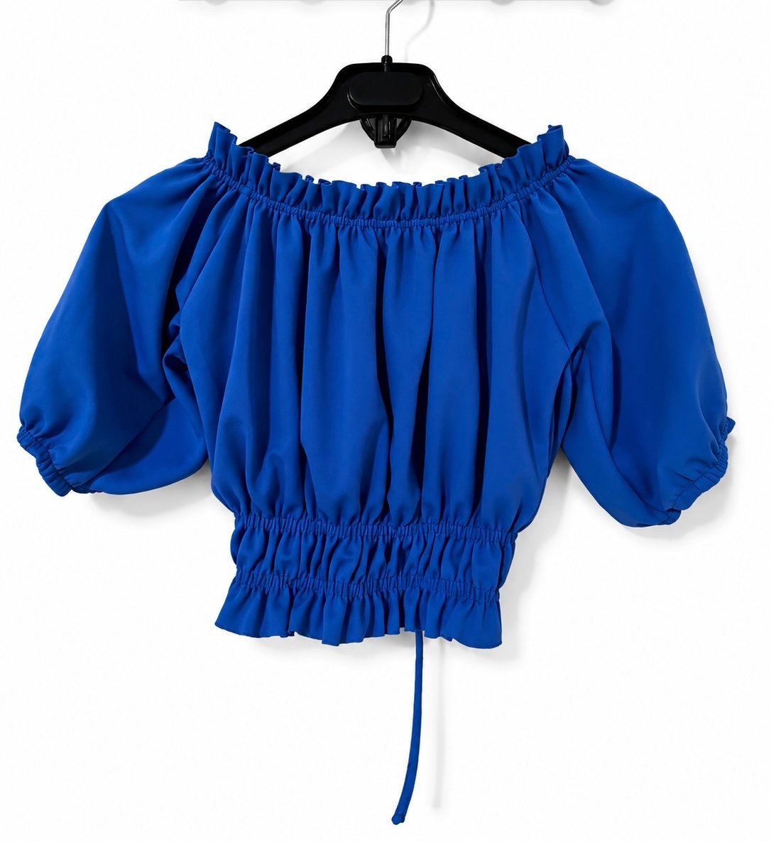 Blue Off-shoulder Top - 2