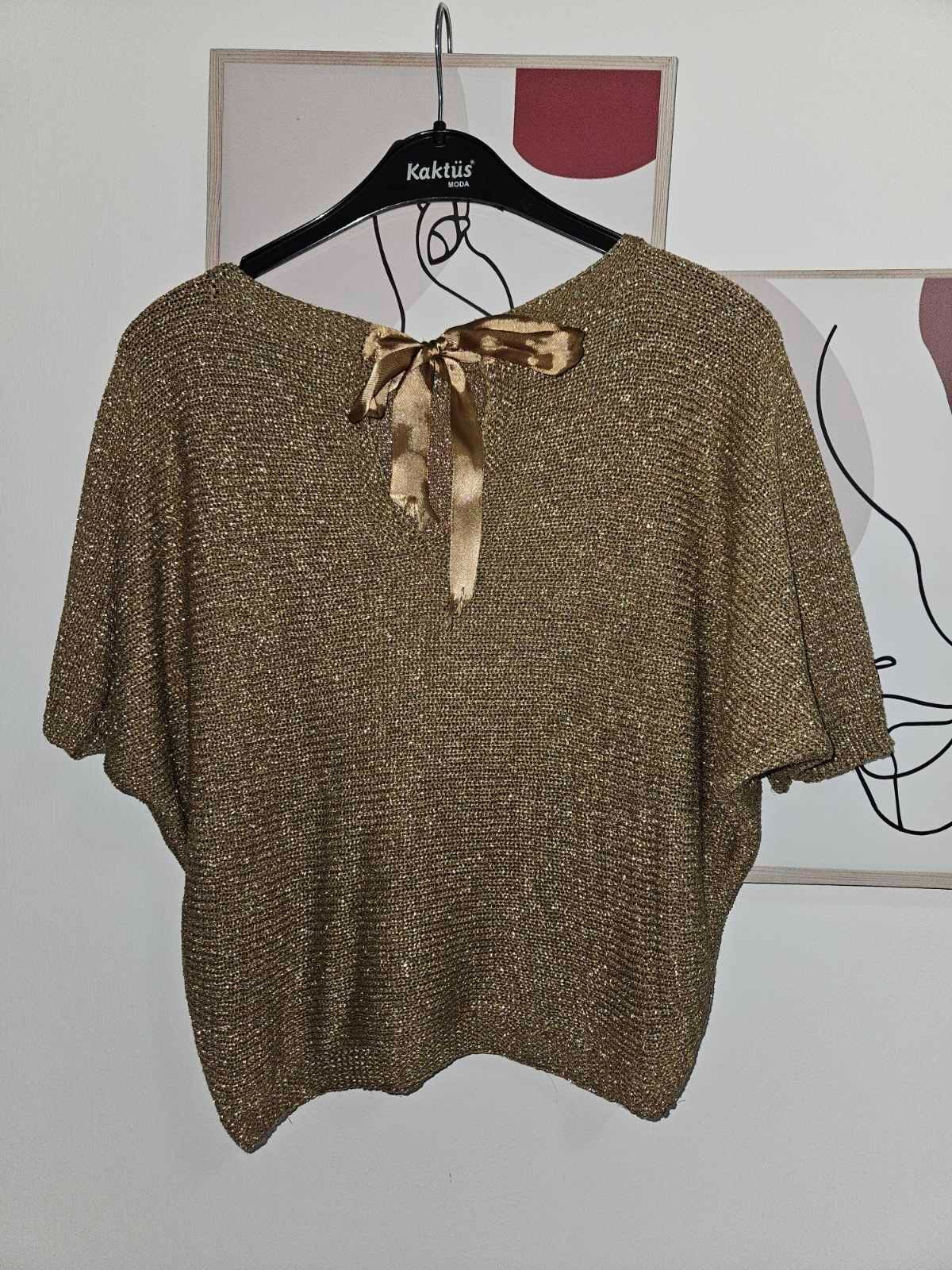 Konchana bluza(staro zlato) so pandelka M do XL