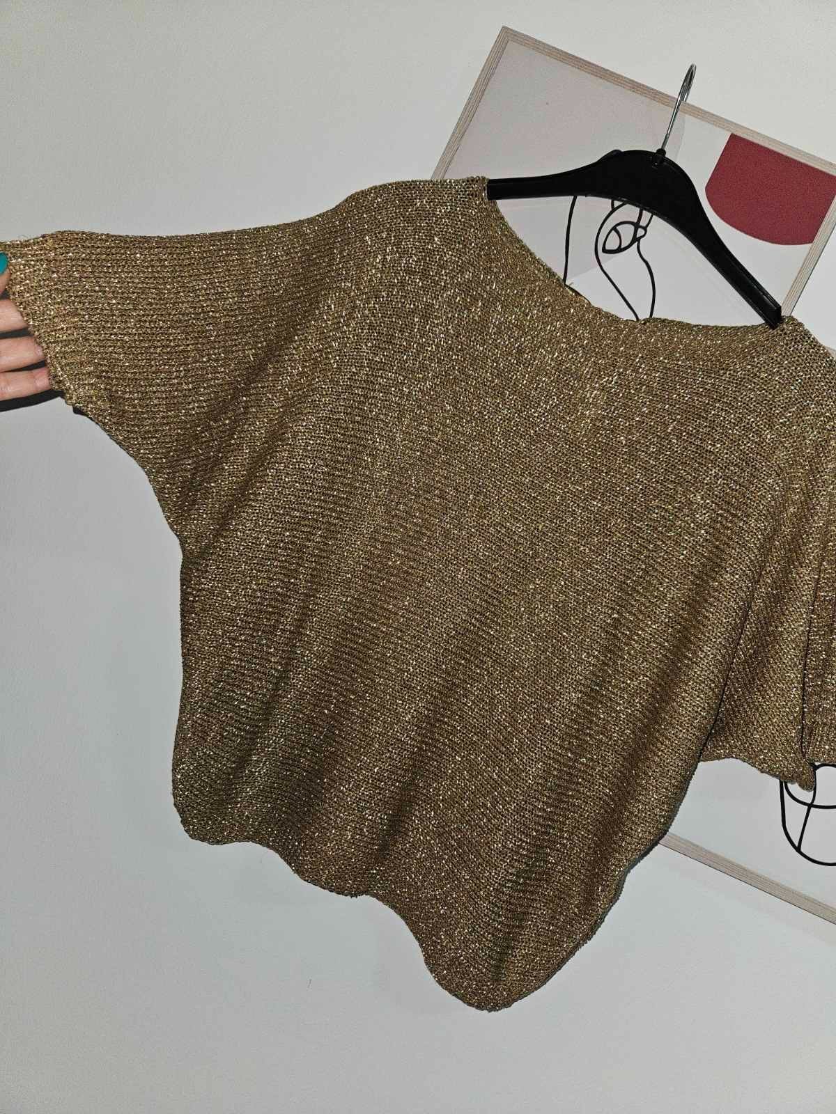 Konchana bluza(staro zlato) so pandelka M do XL - 3