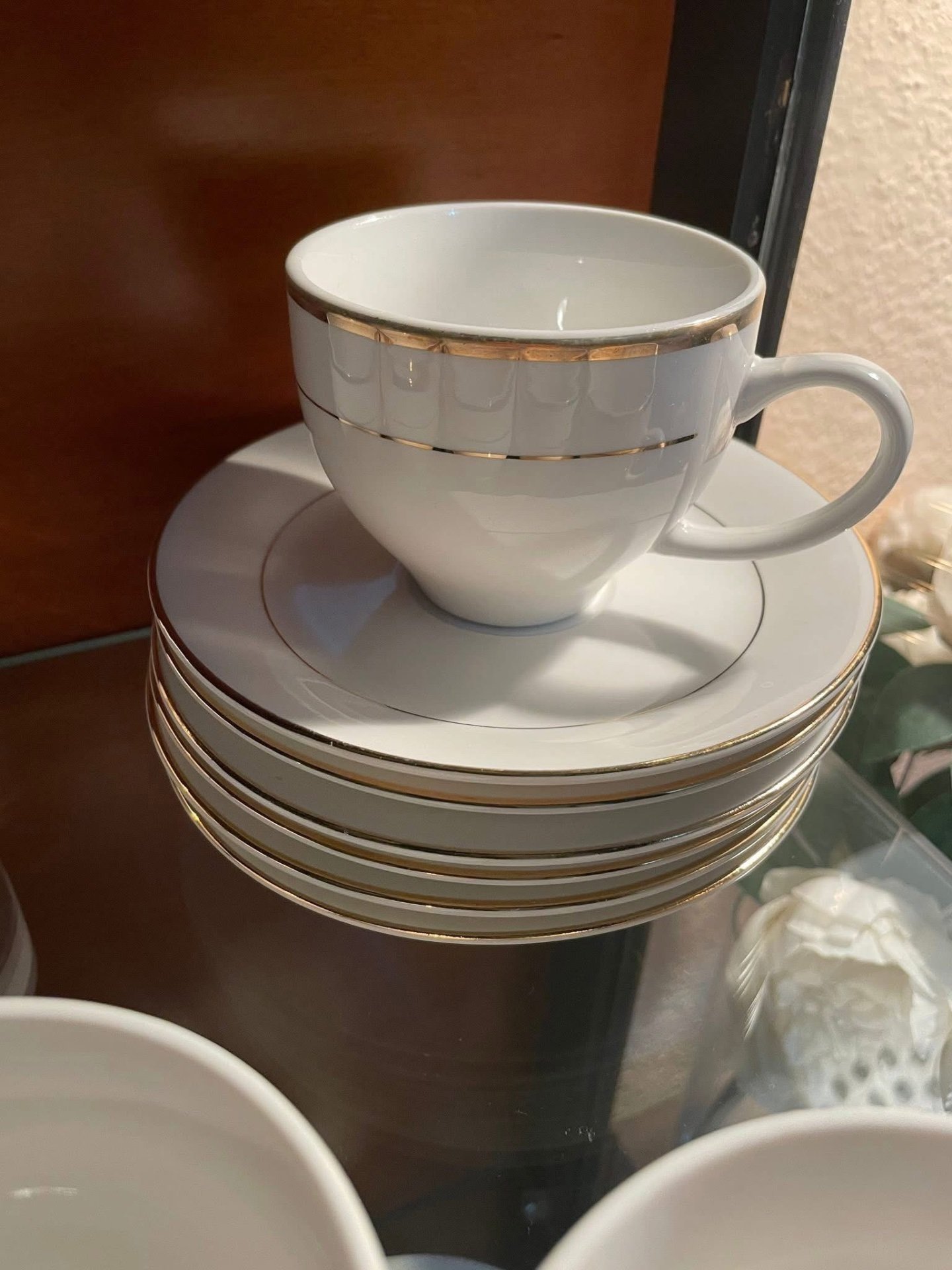 Сет за кафе или чај, 6 х големи филџани со тацна