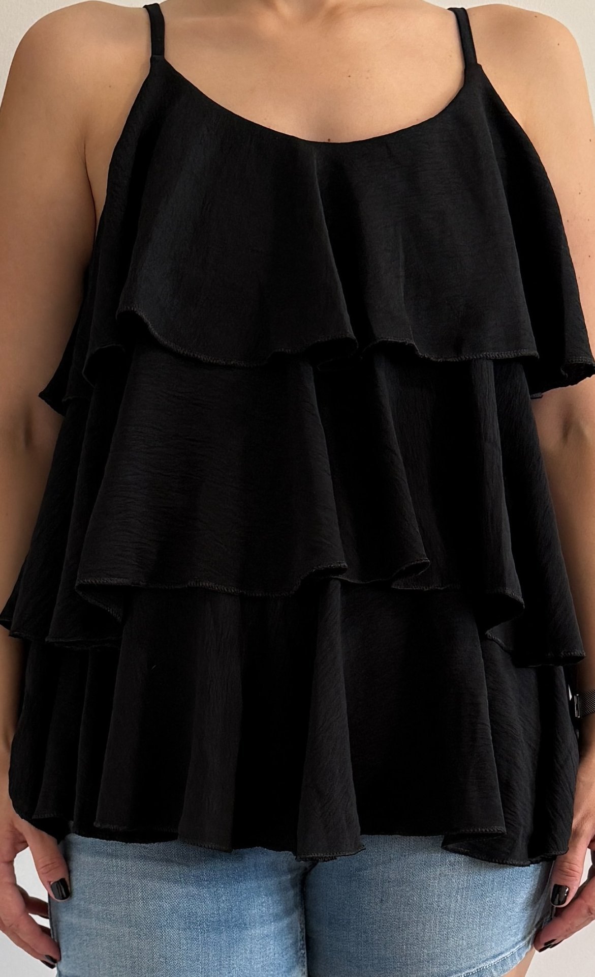 Bluza na preramki crna Polo Bonetta - 2