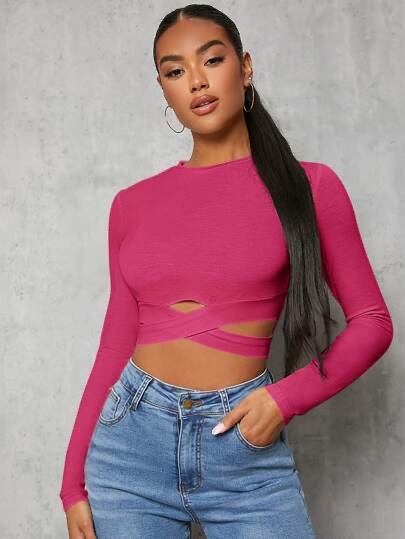 Pink Cut-Out Top