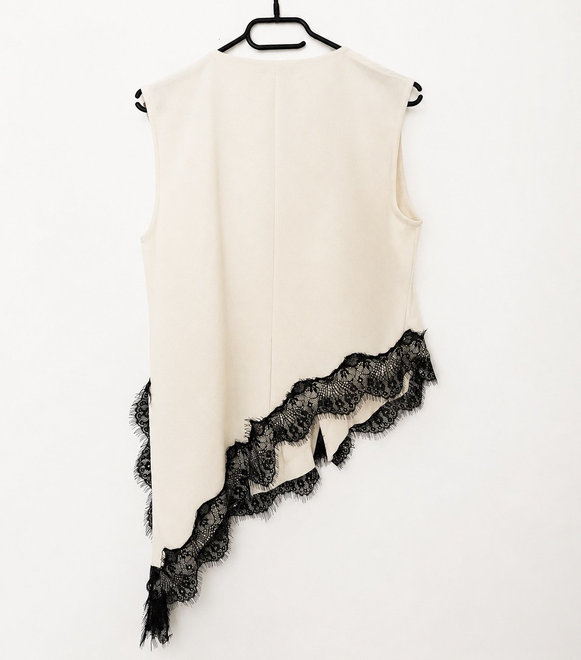 Asymmetrical Lace Detail Shirt - 2