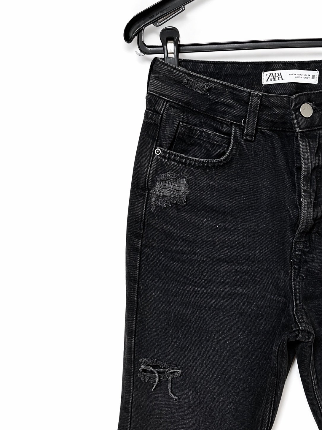 Zara Straight Fit Cropped Jeans - 3