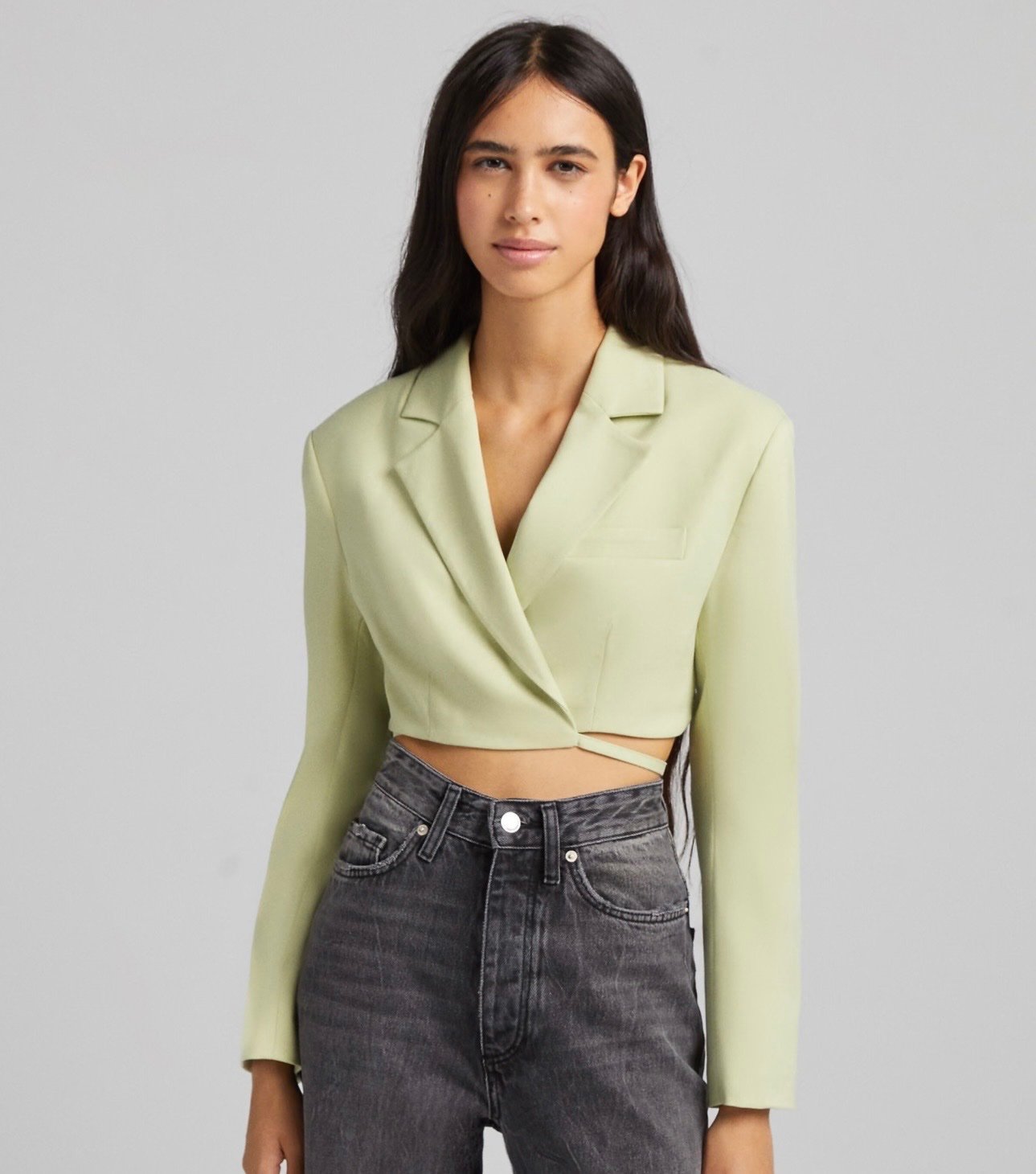 BERSHKA cropped blazer