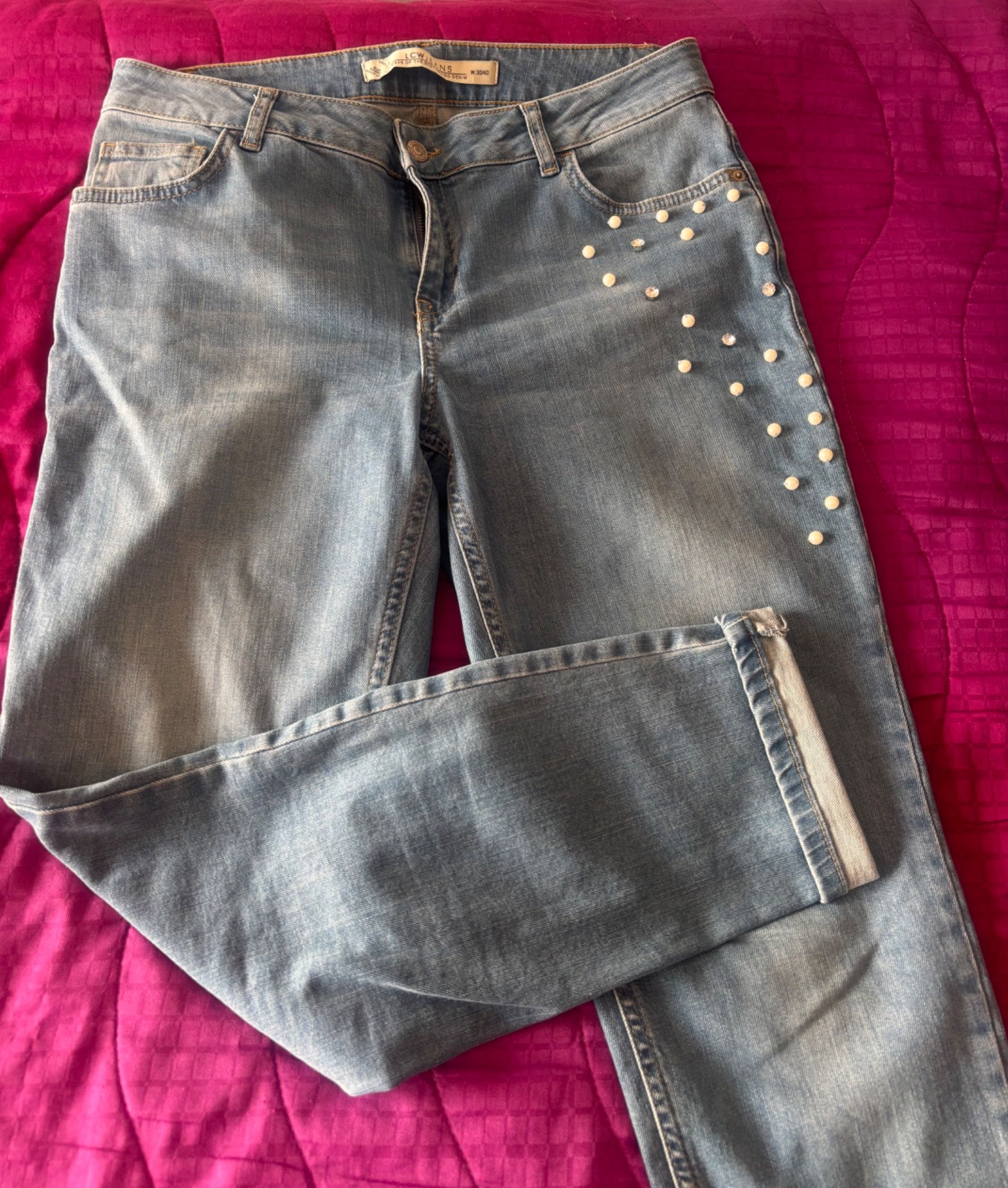 LCW Jeans со бисери и циркони