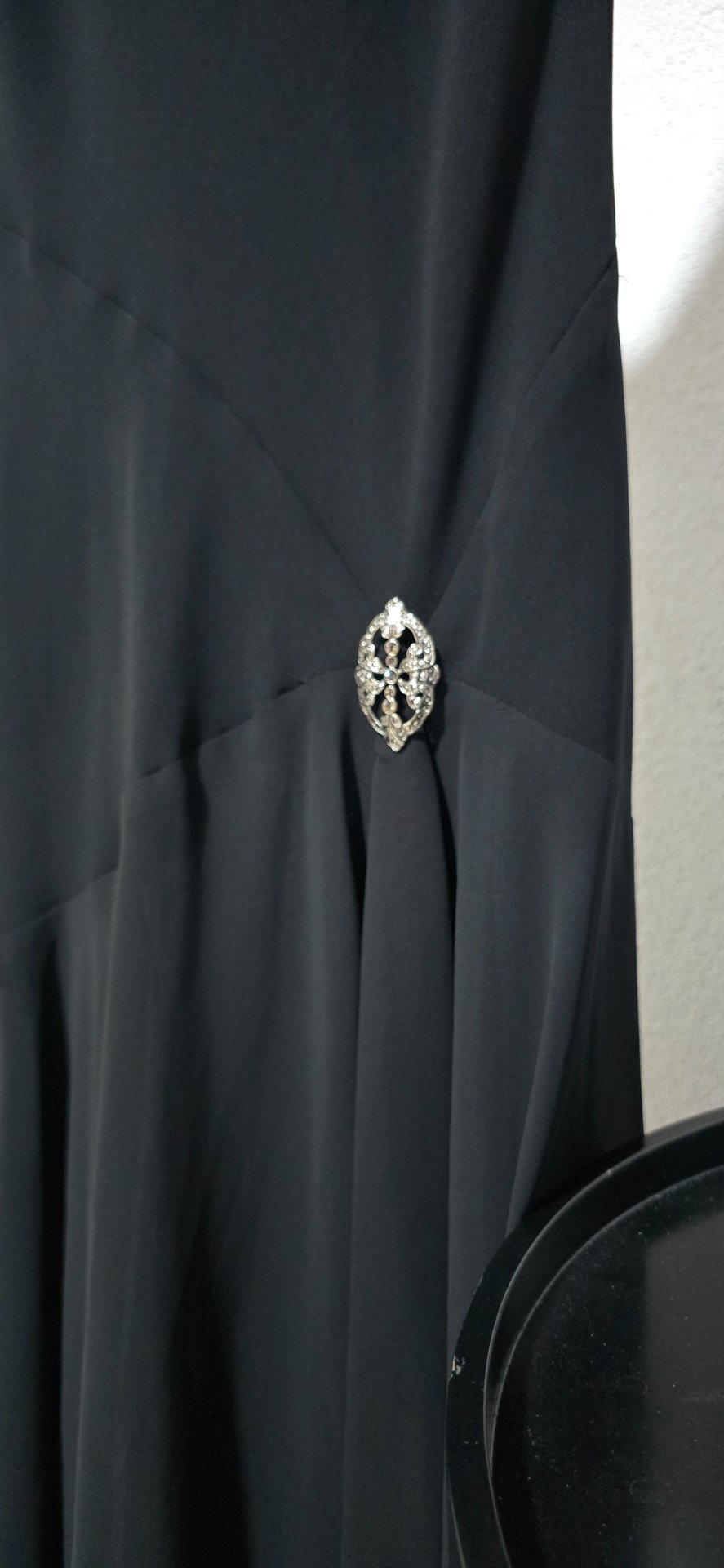 Миди црн фустан - 4