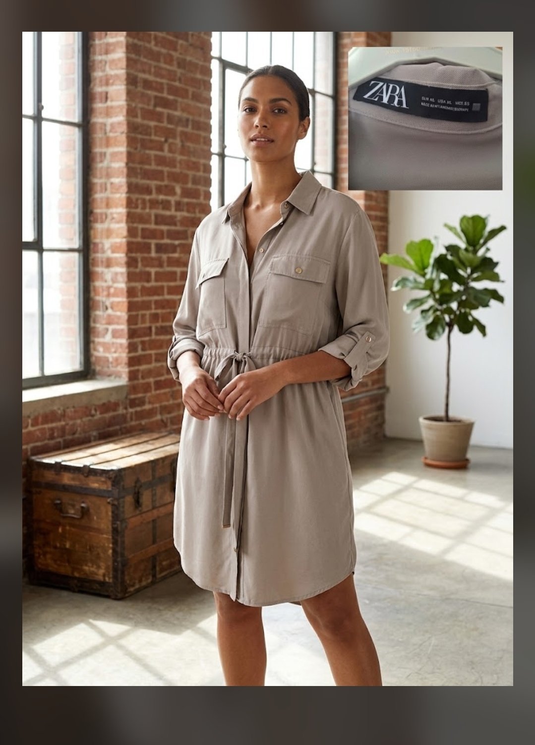 Zara кошула/фустан 42 - 3