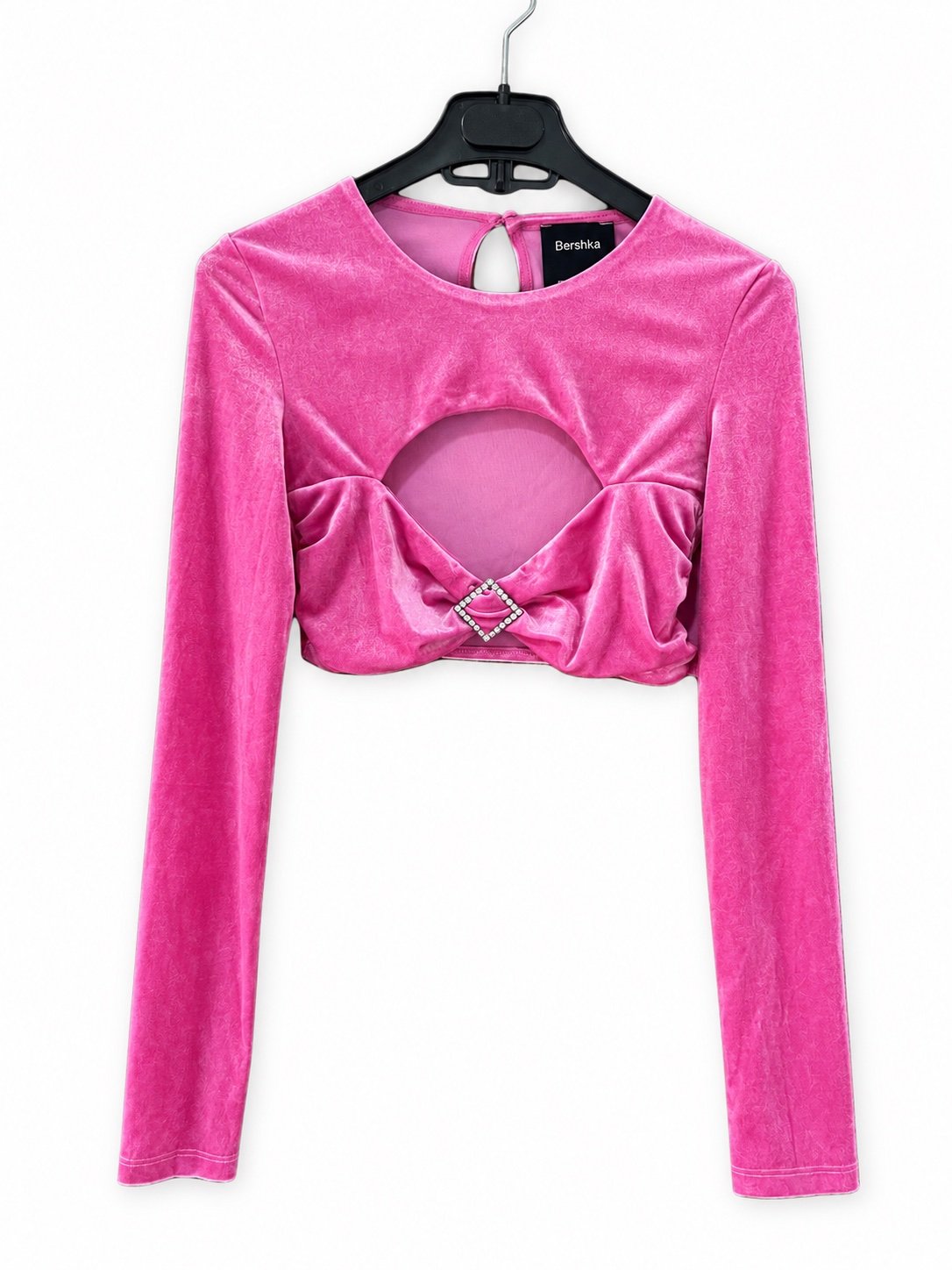 Bershka Velvet Cut-Out Top
