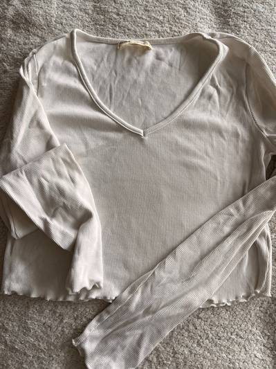 Crop top со долги ракави