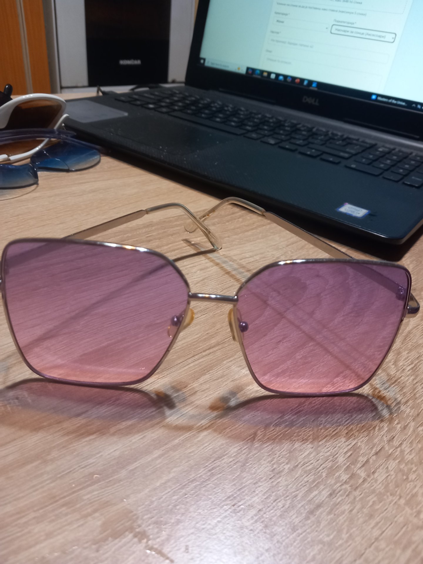 Zenski lila metalni naocari za sonce