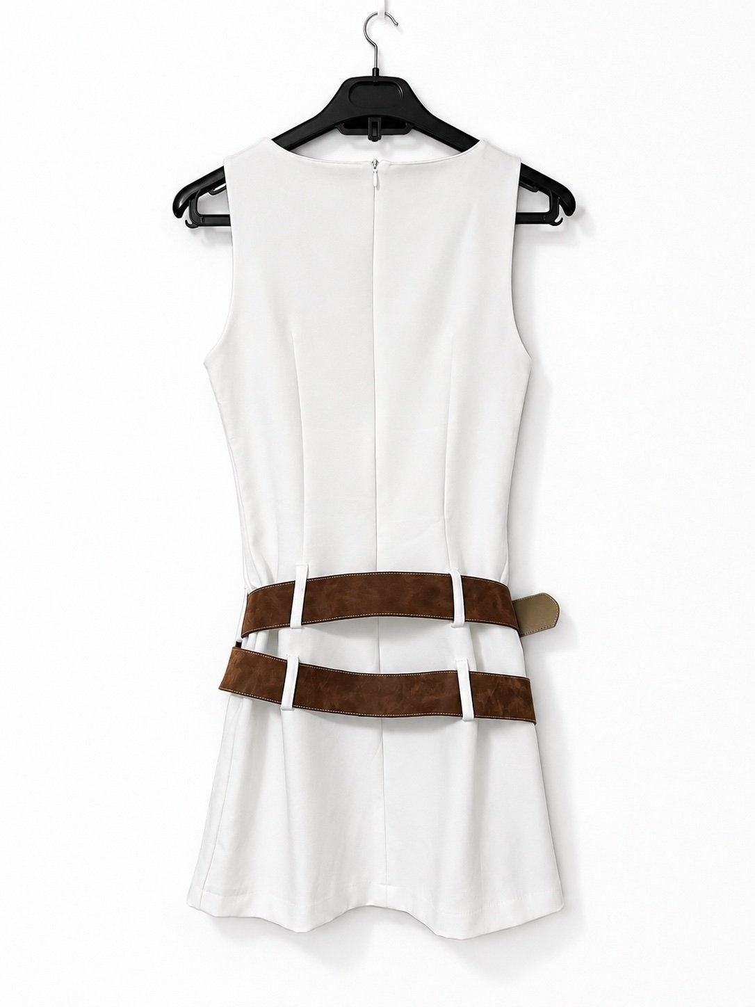 Shirt Dress With Double Belts - 3