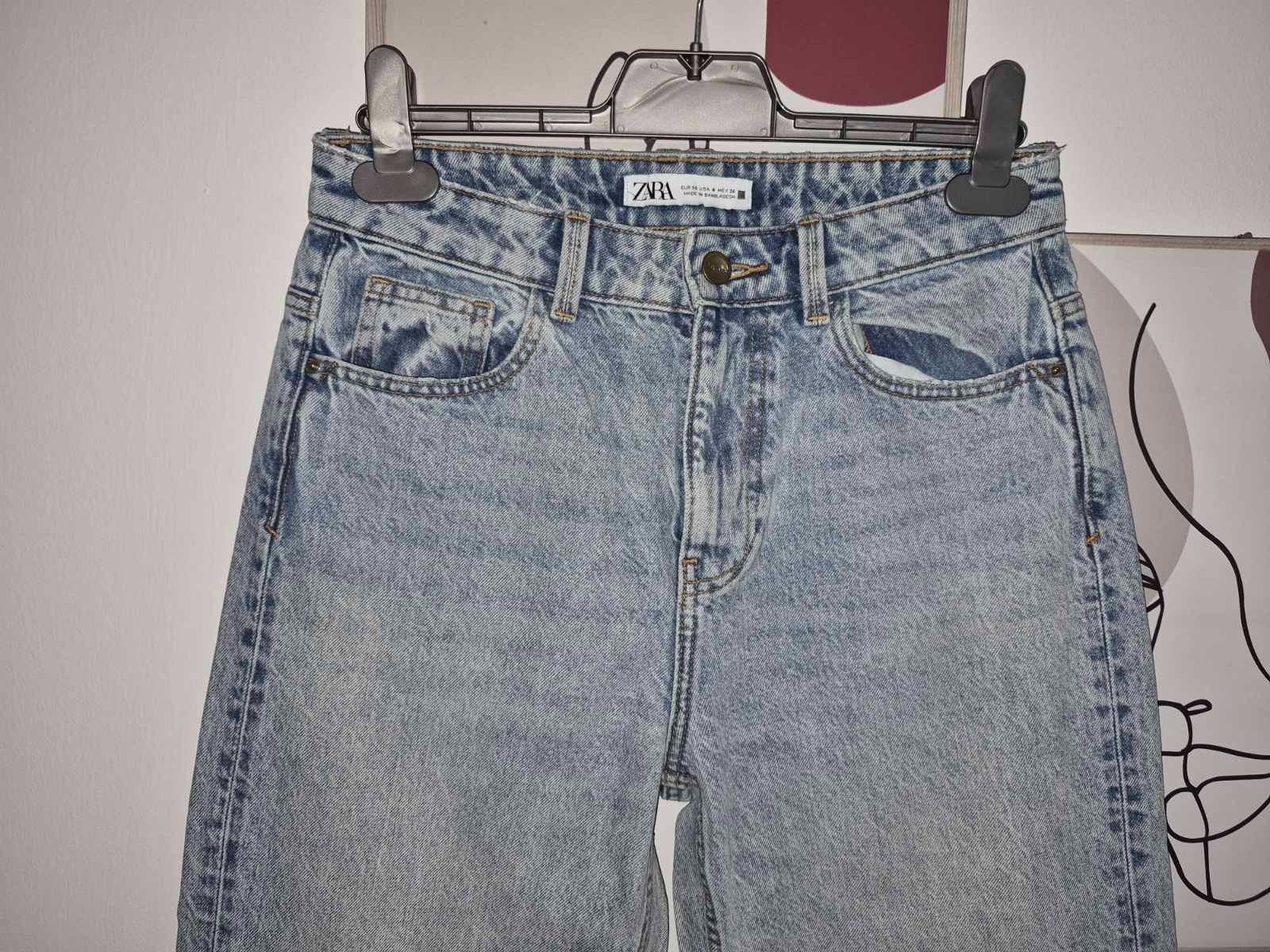 Zara ''straight / relaxed fit'' farmerki - 3