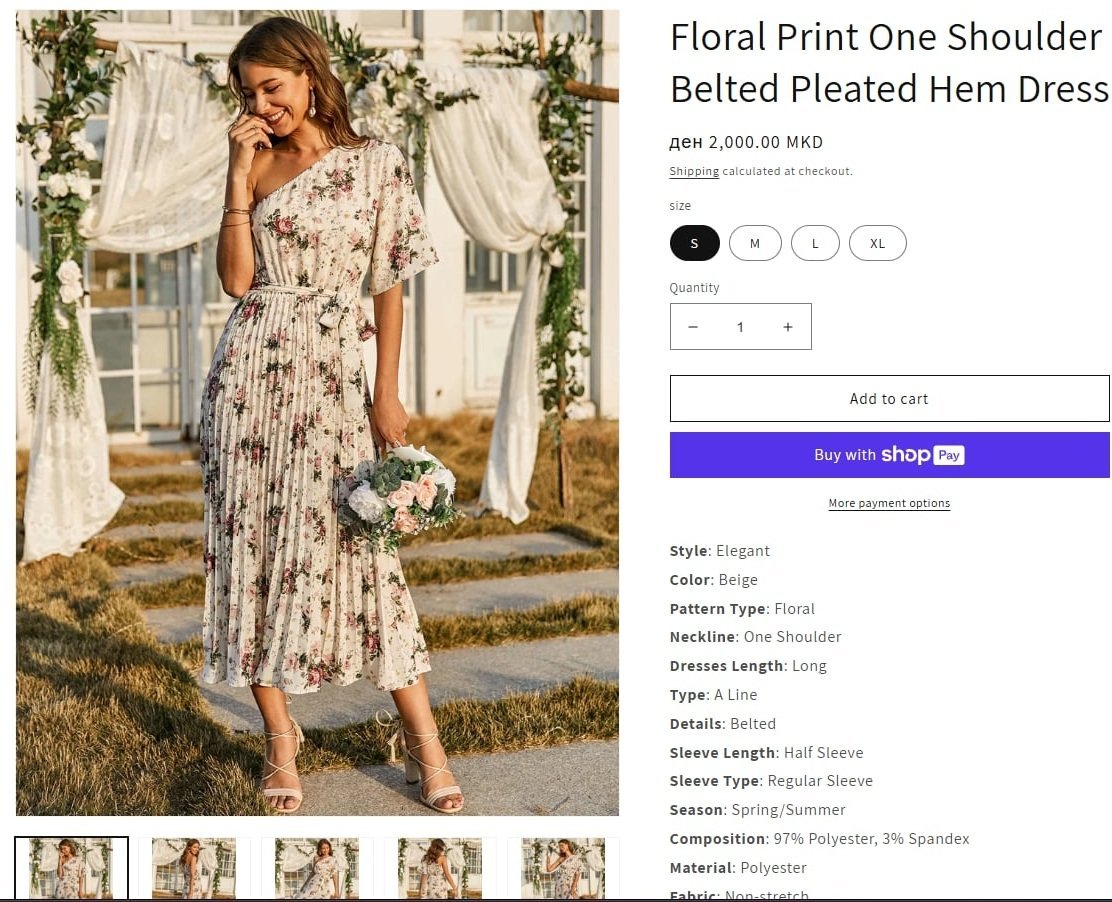 Shein nov fustan