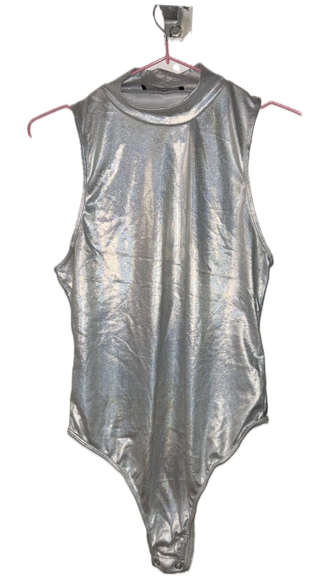 Bershka top - silver-coloured