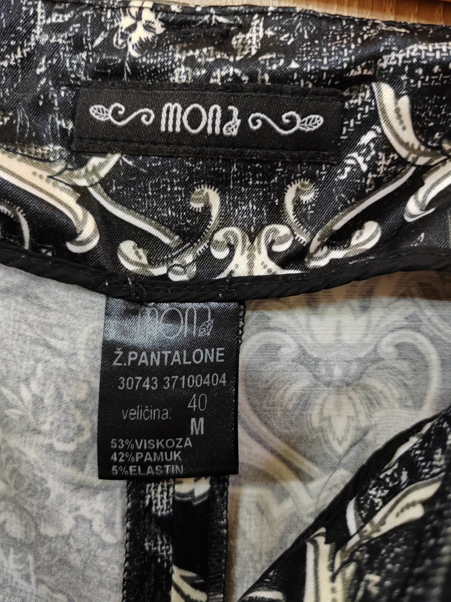 Mona crno beli pantaloni - 4