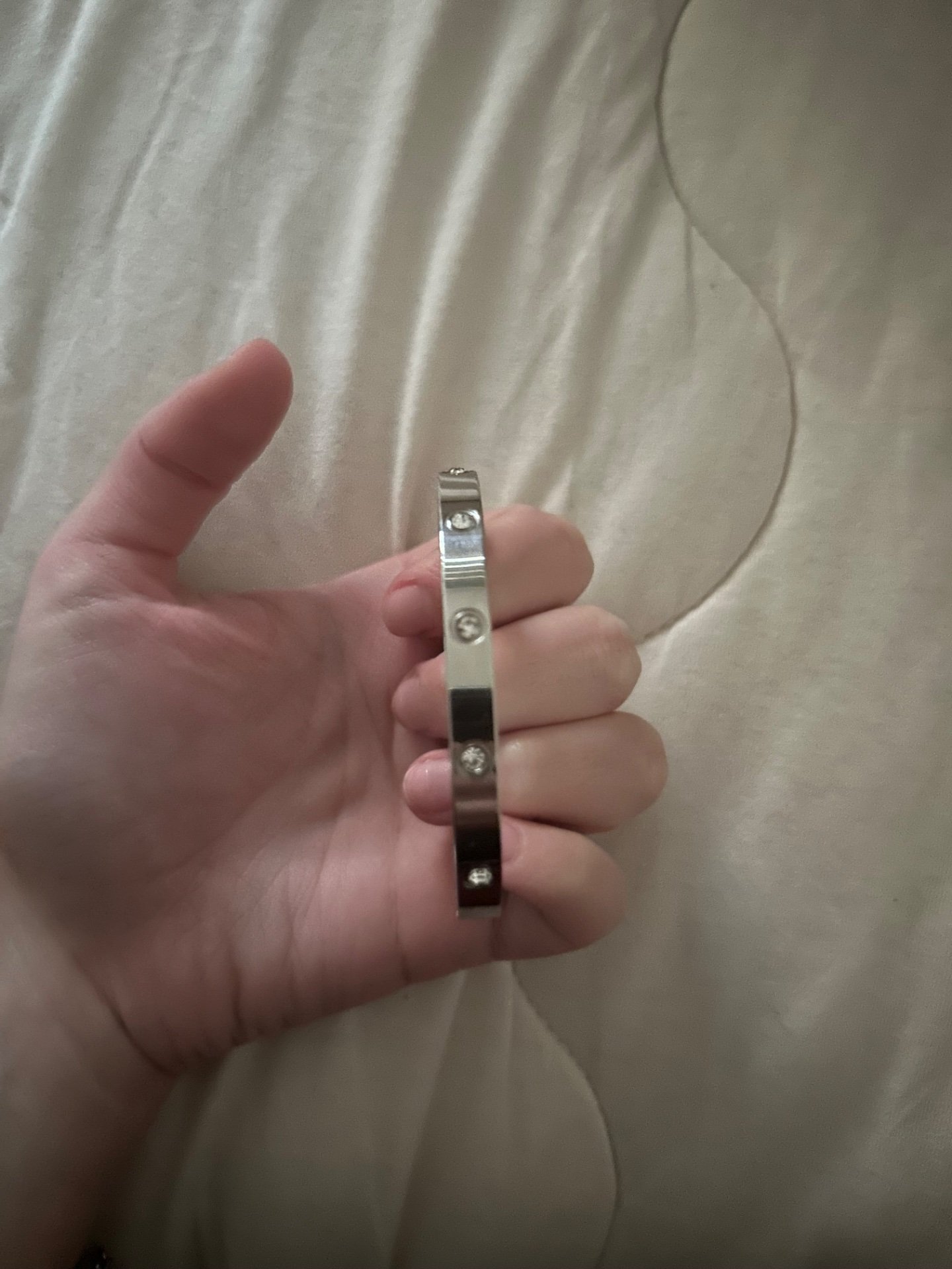 Сребрена елегантна алка со циркони (Cartier style) - 3